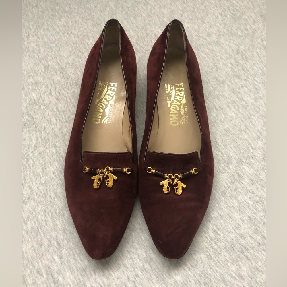 Salvatore Ferragamo Suede Loafers – Chocolate Brown Pumps Size: US 10